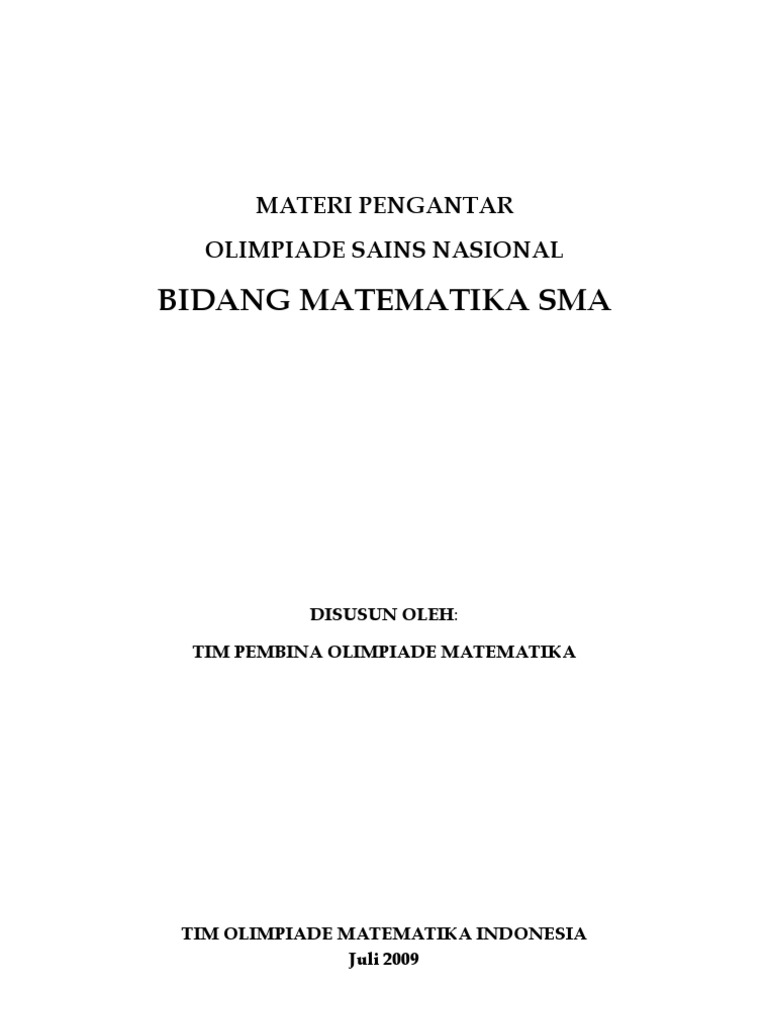 Buku Olimpiade Matematika Sma Pdf Dunia Sosial