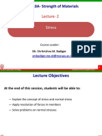 MEC201A - Lecture 2-Stress 2018-19 T