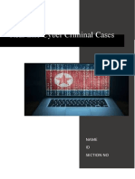 Real Life Cyber Criminal Cases: Name ID Section No
