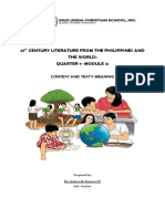 1st Quarter-Module 3-21st Century Literature From The Philippines and The World