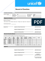 Record of Overtime: Personal Information