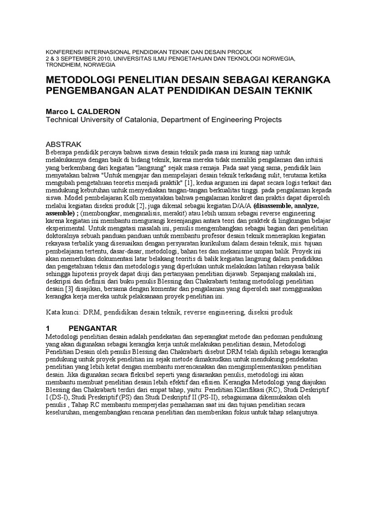 Metodologi Desain untuk Pendidikan Teknik | PDF | Seni