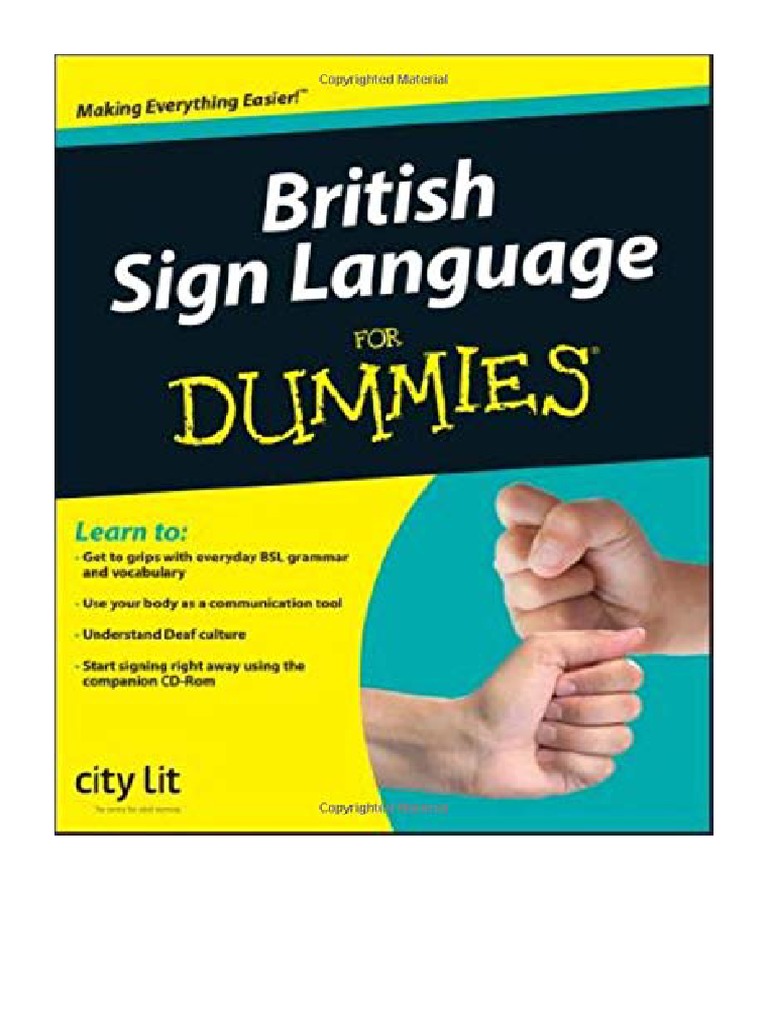 British Sign Language For Dummies City Lit PDF
