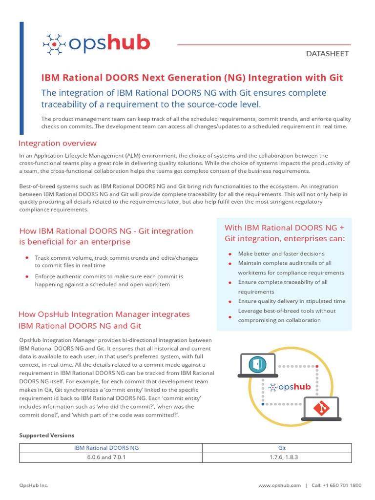 IBM Rational DOORS Next Generation (NG) Integration With Git PDF Information Technology