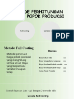 Metode Perhitungan Harga Popok Produksi