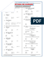 15.ejercicios Del Método de Horner para Primero de Secundaria