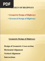 HIGHWAYS, Geometric Design and Components of Highways