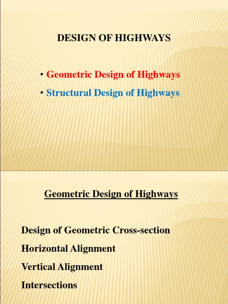 Highway Design Principles and Classifications | PDF | Lane | Traffic
