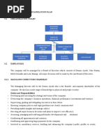 Chapter Three Organization Plan: Managing Director (Chairman)