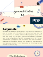 Dyornal-Entri1.1 (Panuto at Pamantayan)