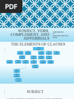 MEETING 3 - SUBJECT, VERB, COMPLEMENT and MODIFIER