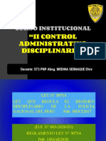 Curso Institucional: "Ii Control Administrativo Disciplinario"