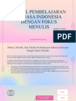 Model Pembelajaran Bahasa Indonesia Dengan Fokus Menulis