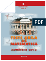 Teste Grila de Matematica