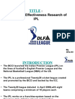 Title:: Advertising Effectiveness Research of IPL