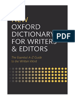 New Oxford Dictionary For Writers and Editors - Oxford Languages