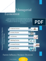 Role of Managerial Economist
