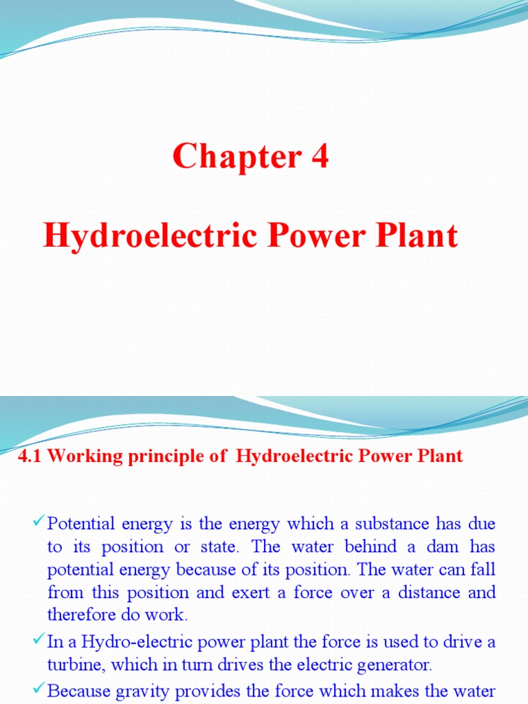 Working Principle of Hydroelectric Plants | PDF | Dam | Hydroelectricity