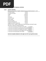 Exercises: Statement of Financial Position Case 1 Agatha Trading