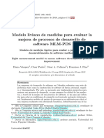 Modelo Liviano de Medidas para Evaluar La Mejora de Procesos de Desarrollo de Software MLM-PDS