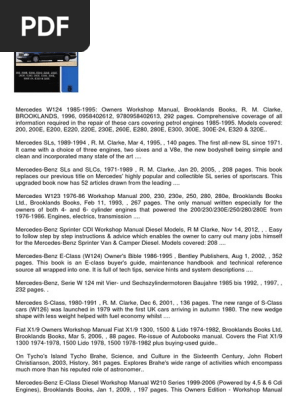 Moam - Info - Download Mercedes w124 1985 1995 Owners Workshop M