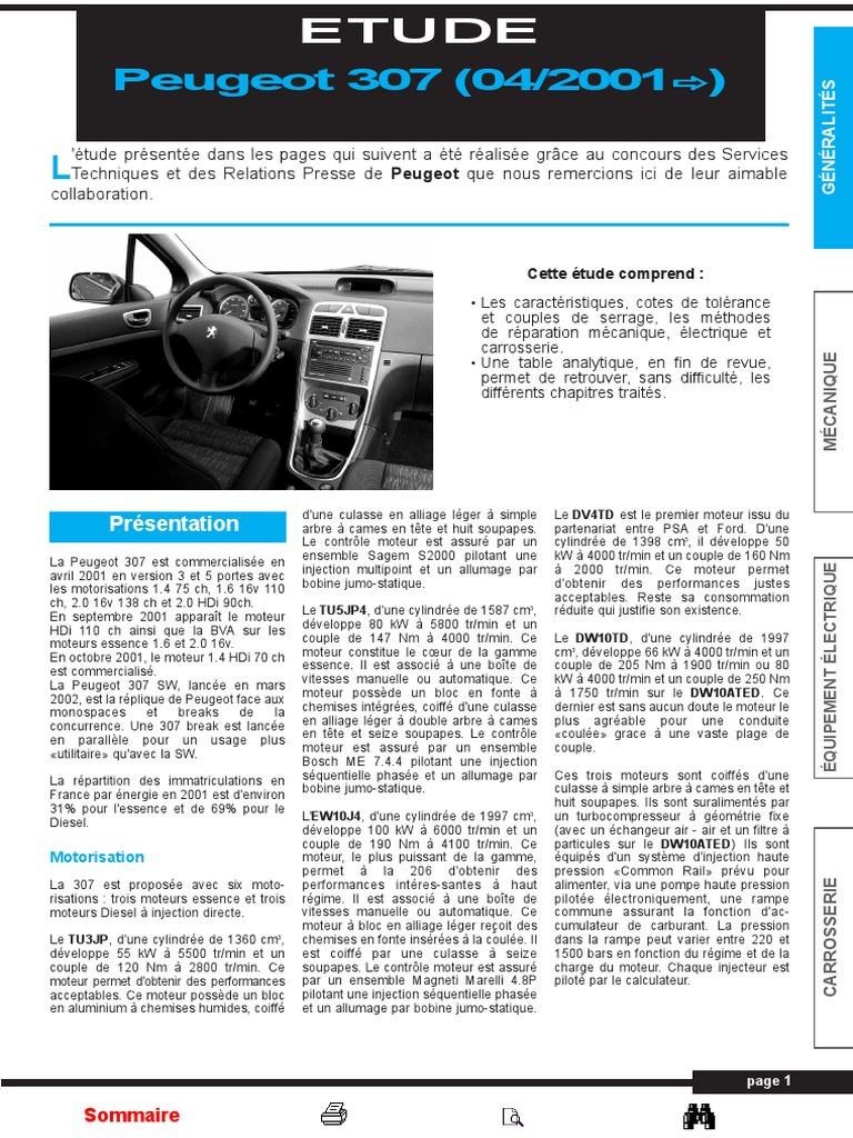 Combien De Support Moteur Sur Renault Master Ii Schema Technique RTA307 | PDF | Injection (moteur) | Propulsion