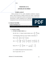 Pertemuan Ke-6 - Aplikasi Matriks