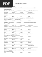 Exercise 1: Mark The Letter A, B, C, or D To Indicate The Correct Answer To Each of The Following Questions