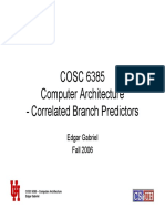 COSC 6385 Computer Architecture - Correlated Branch Predictors