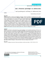 Inteligencia Emocional y Bienestar Psicológico en Adolescentes Limeños