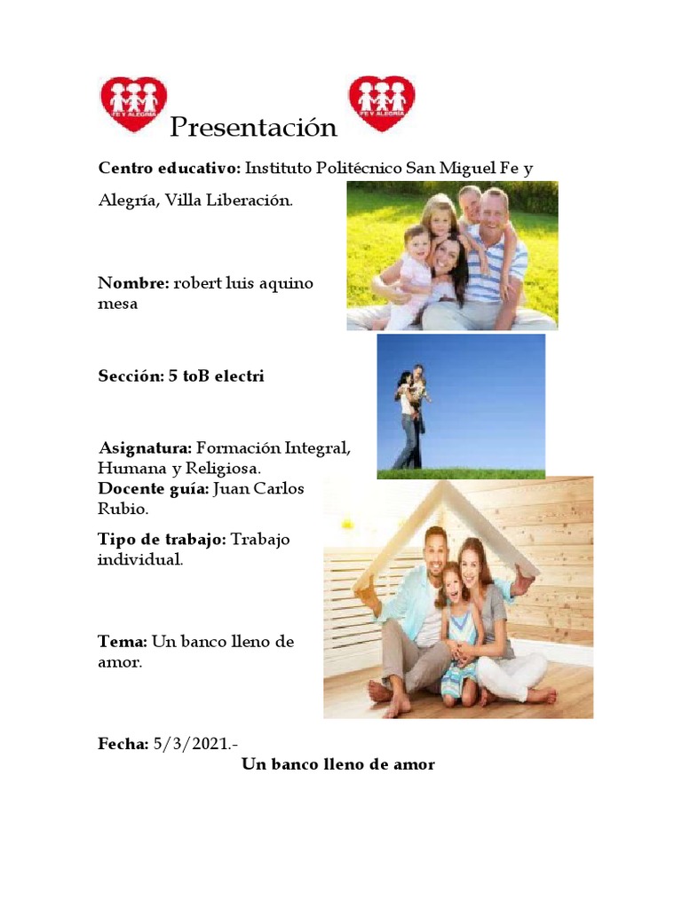 Amor y valores en la familia cristiana | PDF | Amor | Dios
