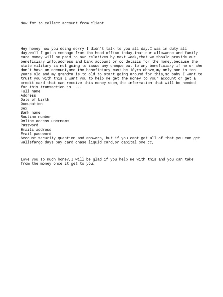 Client Bank Details Collection Format | PDF | Politics