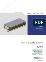 Product Selection Data for Hydronic Ducted Fan Coil Units