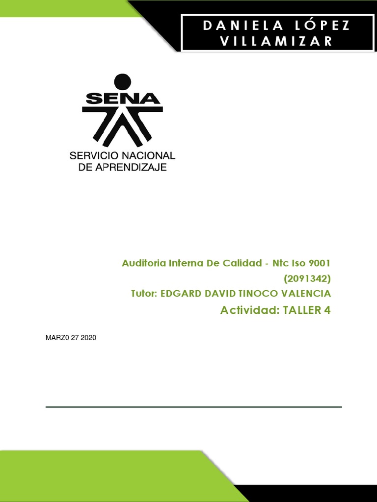 Informe de Auditoría Interna ISO 9001 | PDF | Auditoría | Sistema de ...