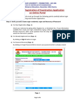 Instructions - Registration of Examination Application On Online Portal