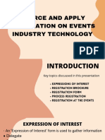 Source and Apply Information On Events Industry Technology 1