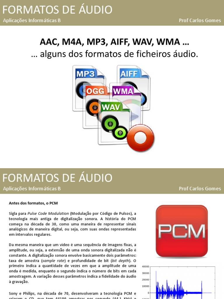 Formatos Audio | PDF | MP3 | Som