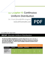 S2 Chapter 4:: Continuous Uniform Distribution