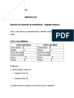 Prueba de Matemáticas