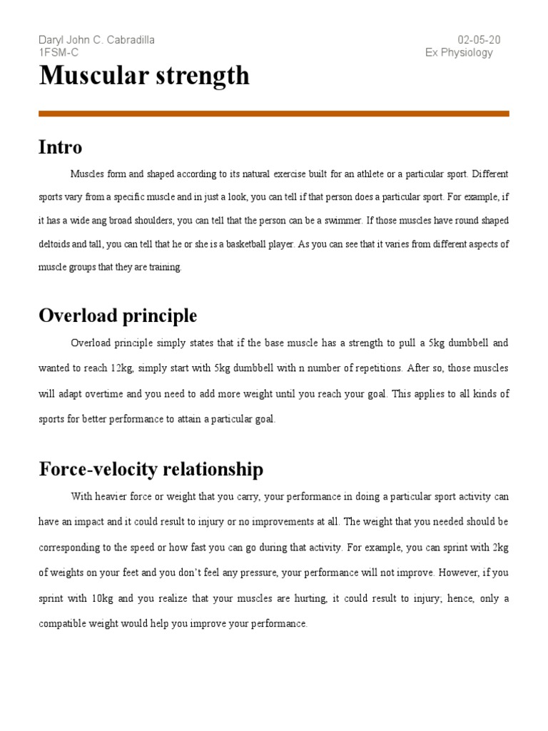 Muscular Strength | PDF | Strength Training | Hobbies