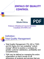Fundamentals of Quality Control: Khaled Heiza