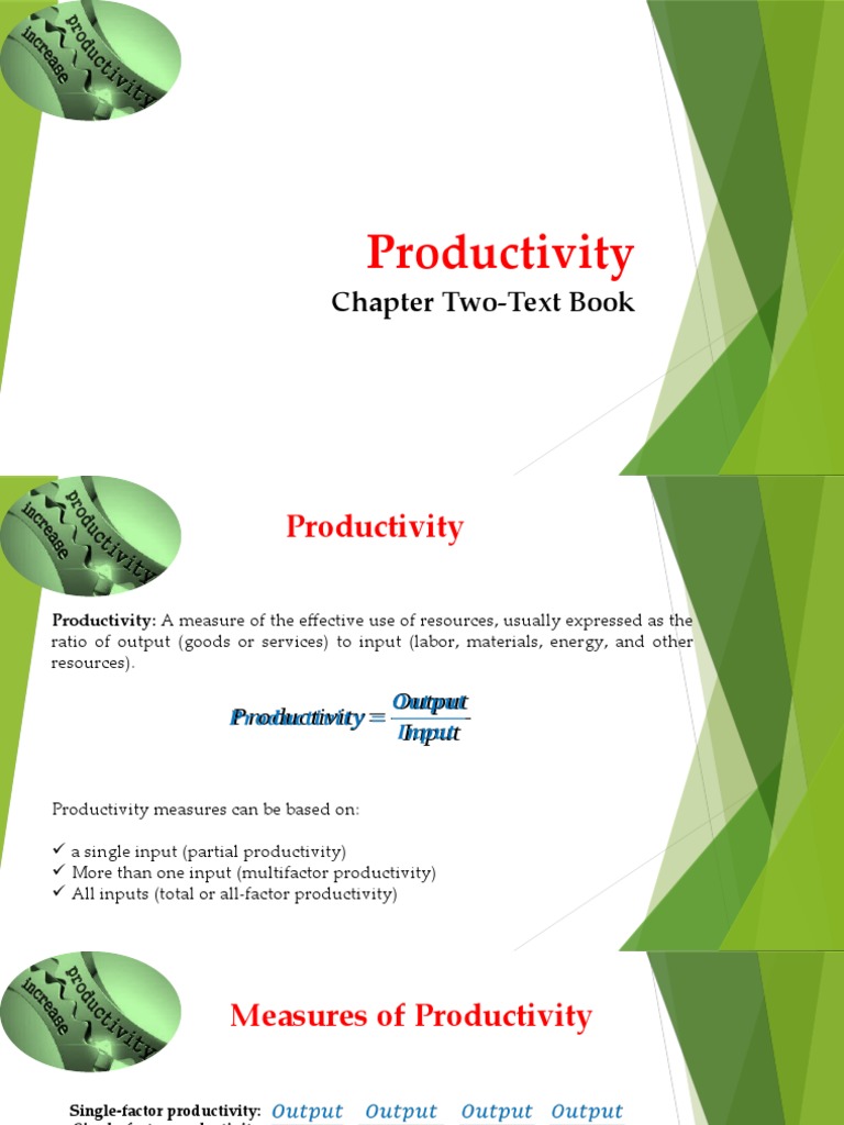 Understanding Productivity Measures | PDF | Factors Of Production ...
