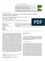 Use of skin markers and electronic portal imaging to improve verification of tangential breast irradiation