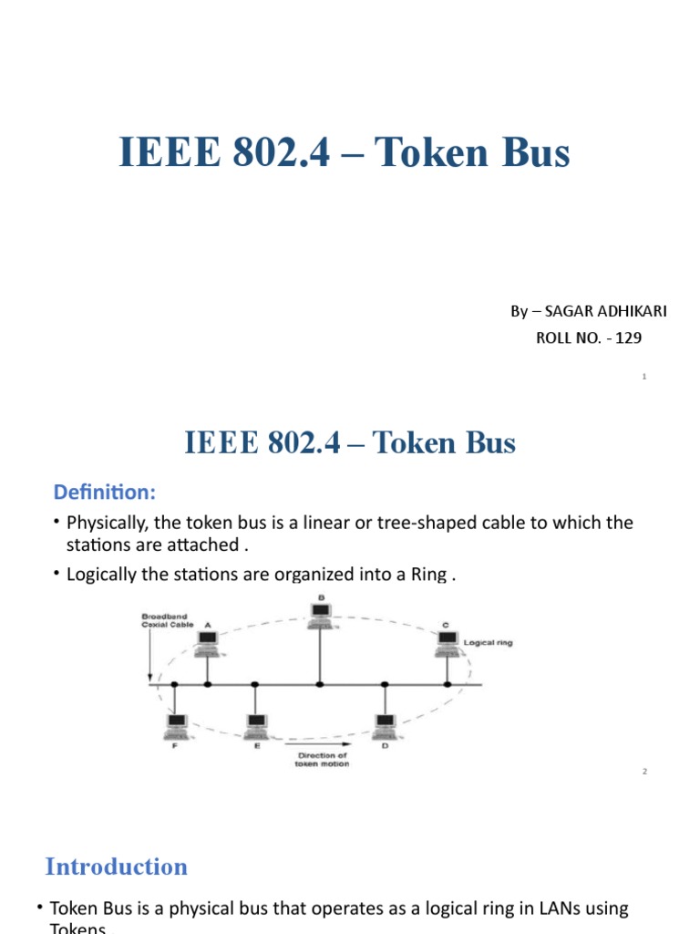 Overview of IEEE 802.4 Token Bus | PDF | Ethernet | Computing