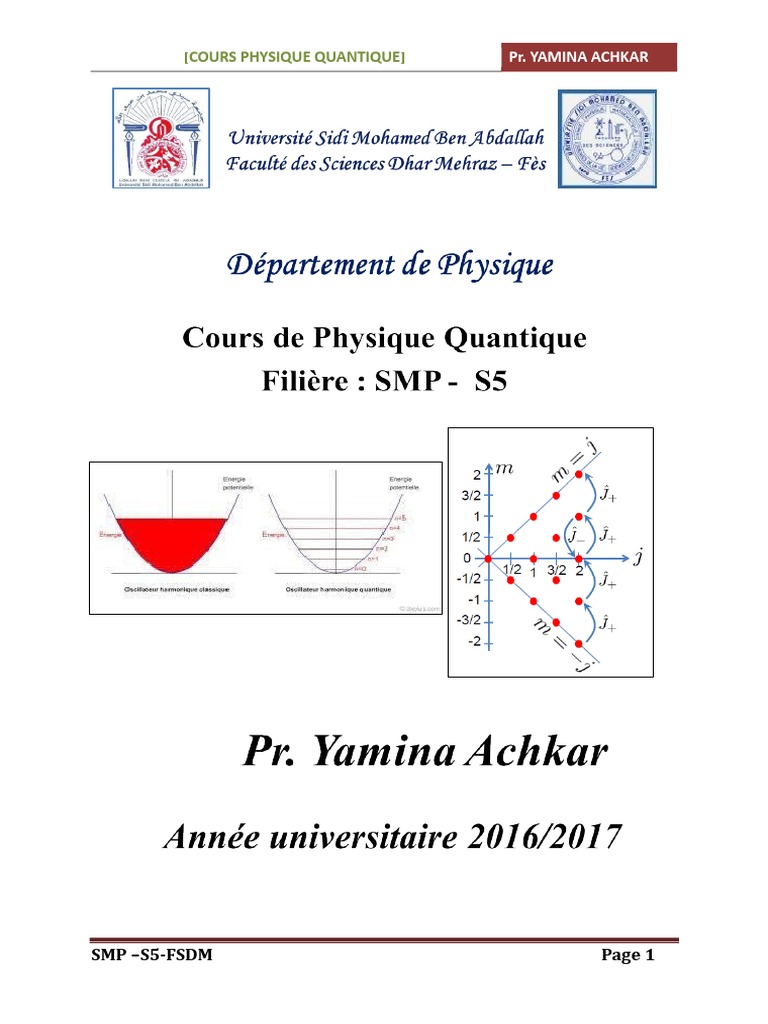 Cours de Physique Quantique | PDF | Bien-être