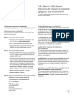 Fedex Express Y Fedex Ground Instrucciones Del Formulario de Reclamación Y Preguntas Más Frecuentes (P+F)