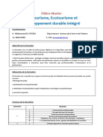 Geoecotourisme Et Developpement Durable Integre