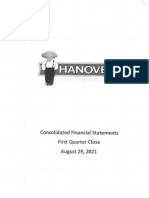 Hanover Fiscal Q1 2022 Earnings