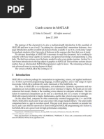 Crash Course in MATLAB: C Tobin A. Driscoll. All Rights Reserved. June 27, 2005