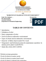 ON "Robotics in Radioactive Enviornment": Technical Seminar